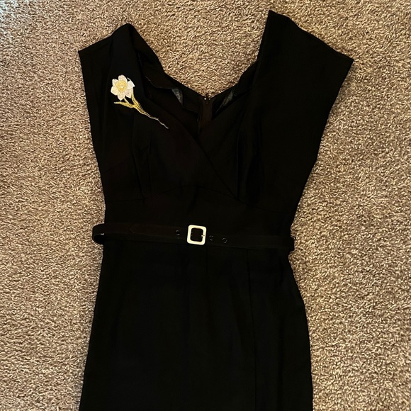 Bombshell Vintage Stop Staring Pencil skirt Paris Dress M 6 Dita Pinup 50ies - Picture 7 of 11